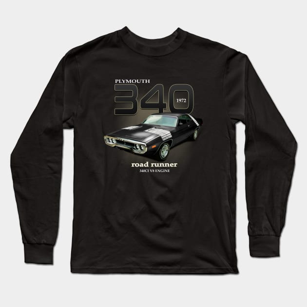 Plymouth Road Runner 72 Long Sleeve T-Shirt by hardtbonez